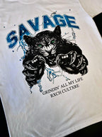 WHITE SAVAGE T SHIRT