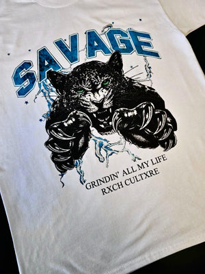 WHITE SAVAGE T SHIRT