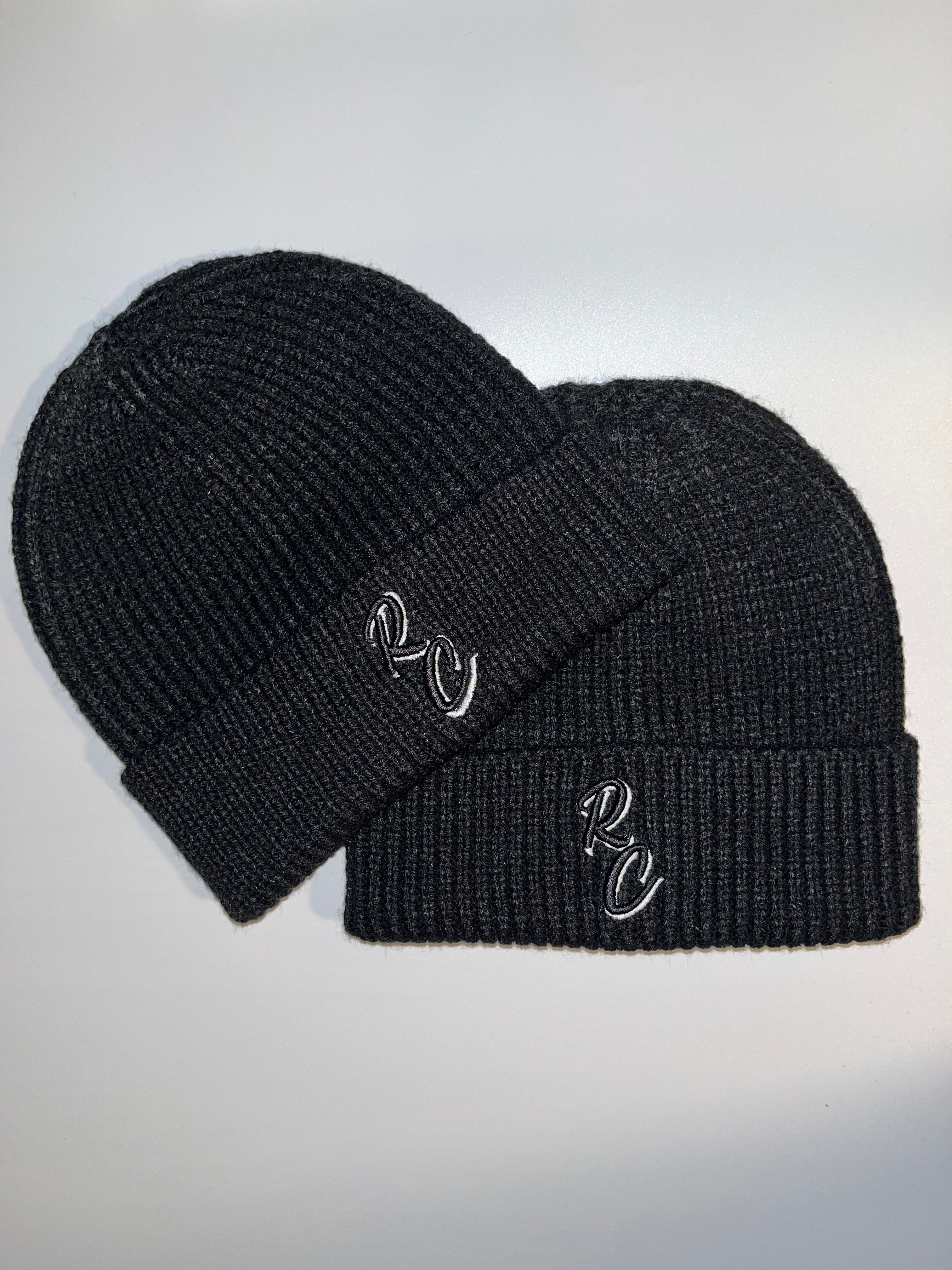 Charcoal Grey Ribbed Beanie