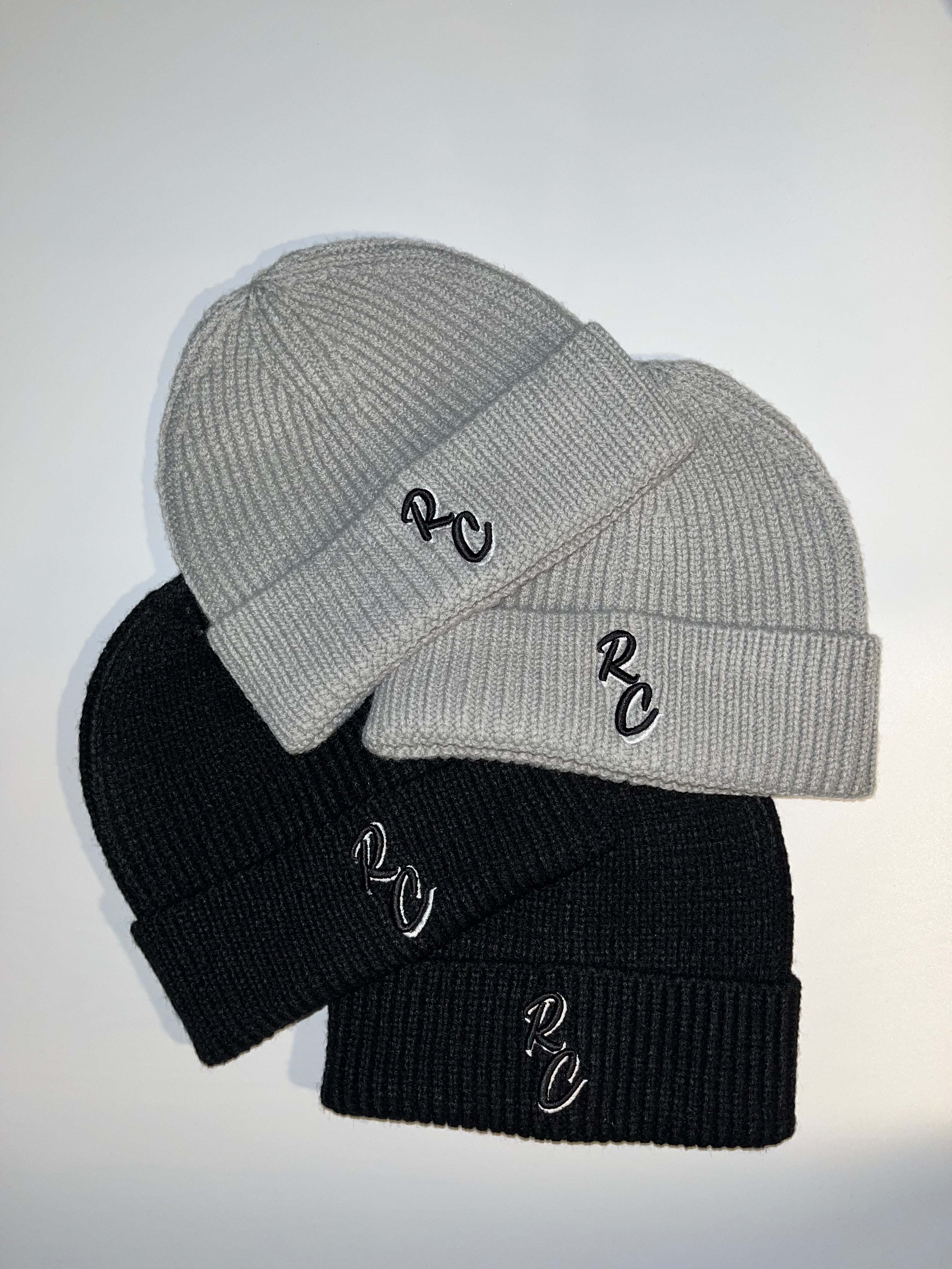 Charcoal Grey Ribbed Beanie