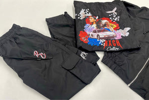 SS23 Black Windbreaker Tracksuit