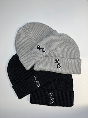 Light Grey Ribbed Beanie